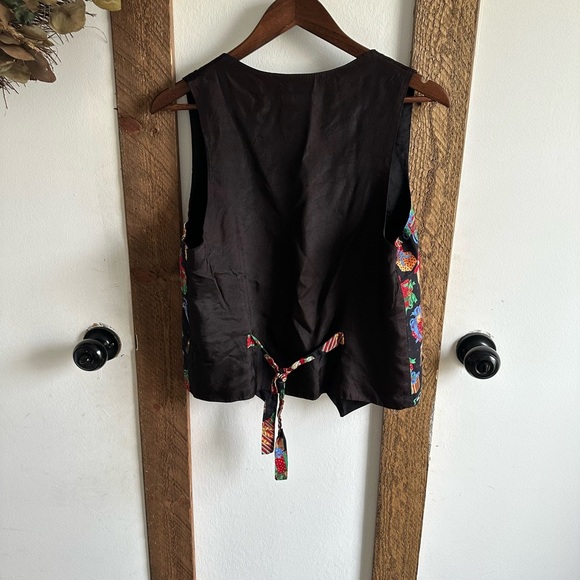 VTG 90s Retro Vibrant Christmas Festive Presents Vest Women’s Medium Made in USA - Picture 9 of 11